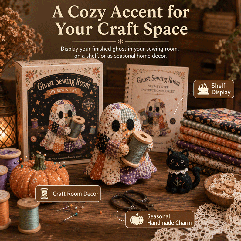 🔥40% Off Last Day - 👻 Little Ghost’s Cozy Halloween DIY Patchwork Kit