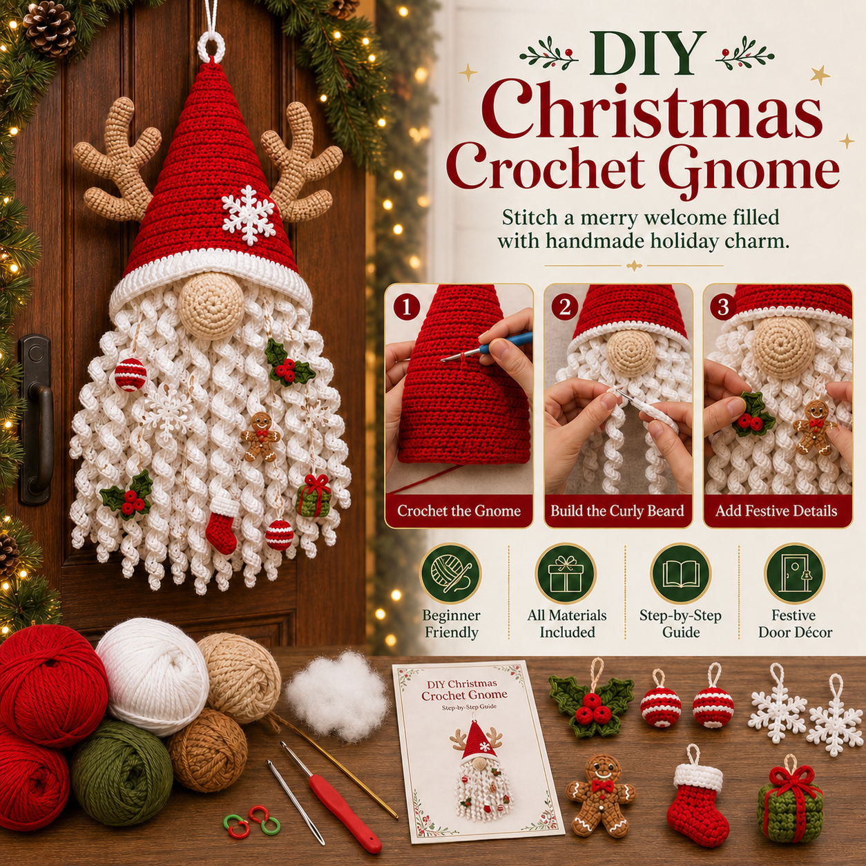 DIY Seasonal Crochet Door Hanger Kit