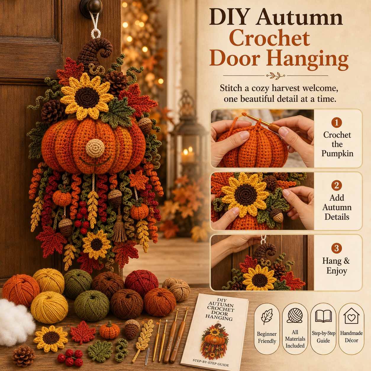 DIY Seasonal Crochet Door Hanger Kit