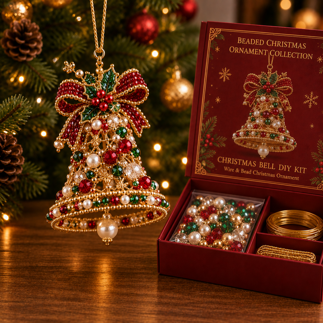 DIY Jeweled Christmas Ornament Kit – Gem Art Holiday Hanging Decoration Collection