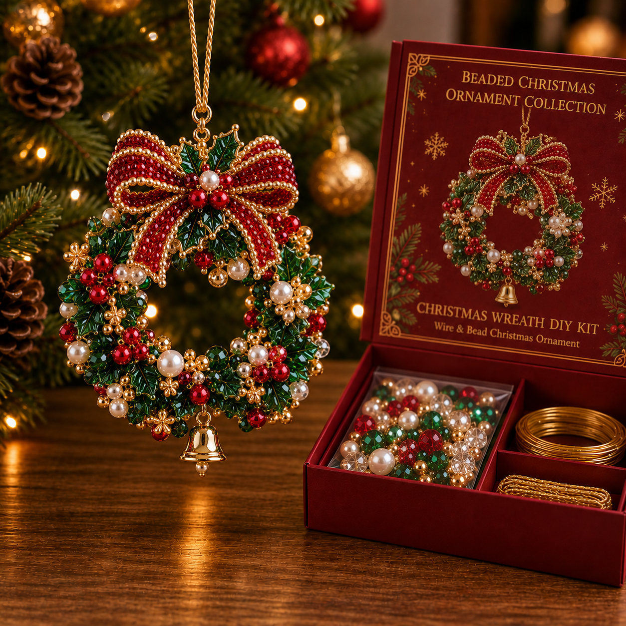 DIY Jeweled Christmas Ornament Kit – Gem Art Holiday Hanging Decoration Collection