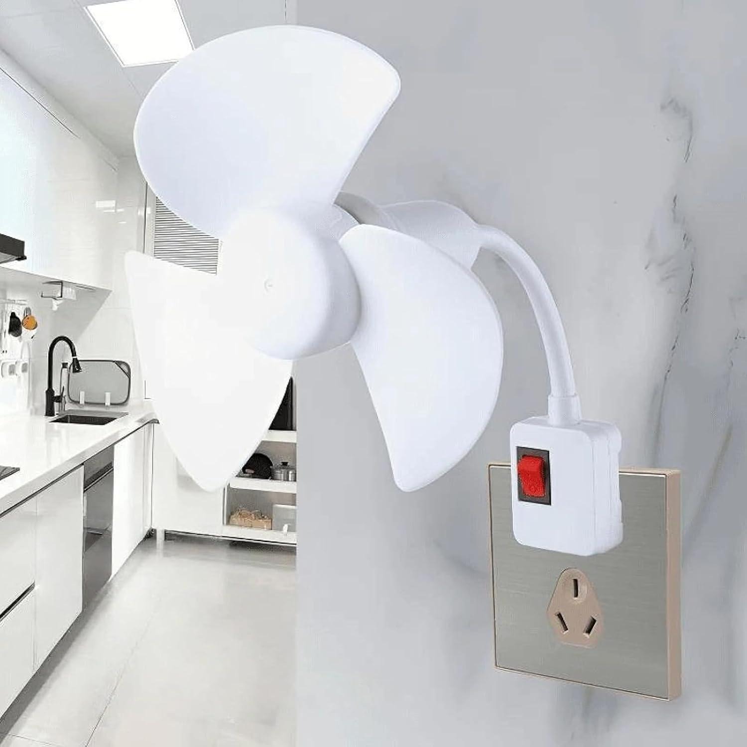 Mini Quiet Electric Fan with Flexible Gooseneck Plug