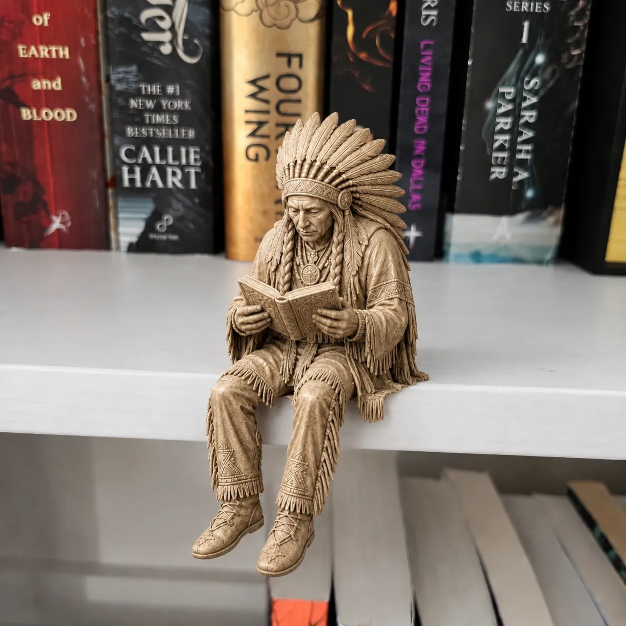📖Last Day 60% OFF - Native American Reader Shelf Sitter Figurine