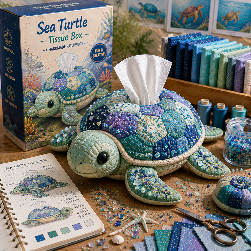 🌟 Crafty Critters DIY Tissue Box Kit – Fun Animal & Ocean Friends! 🌟
