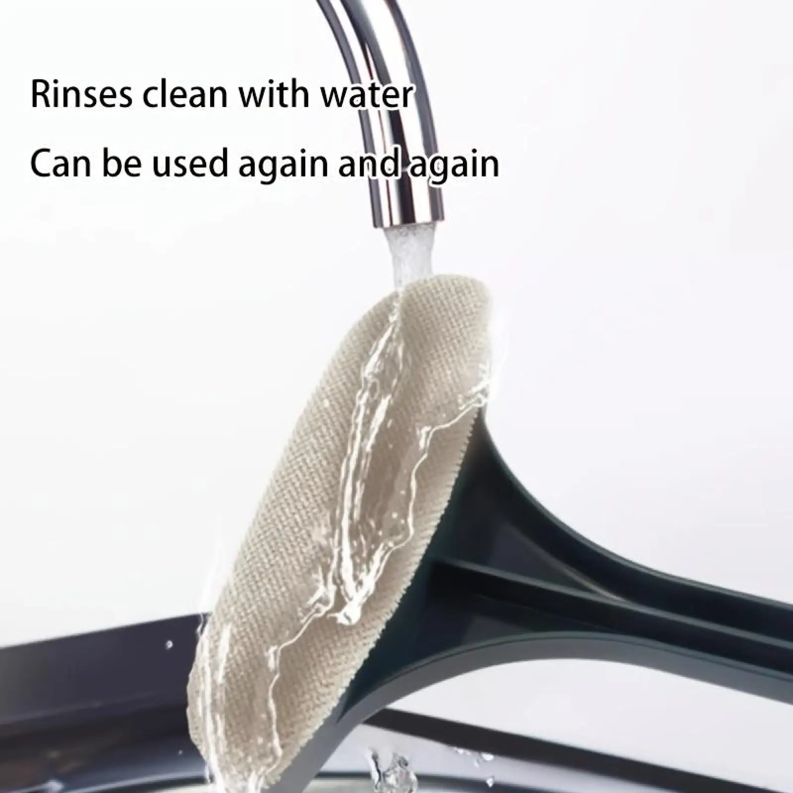 2-in-1 Double-Sided Window Screen Cleaning Brush and Glass Wiper with Scraper