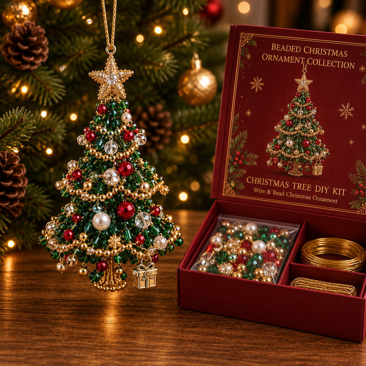 DIY Jeweled Christmas Ornament Kit – Gem Art Holiday Hanging Decoration Collection