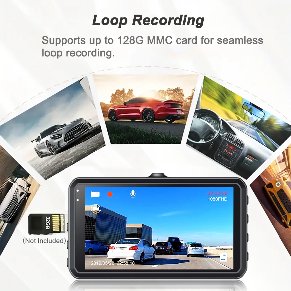 4K Full HD  Dash Cam (Front and Rear)