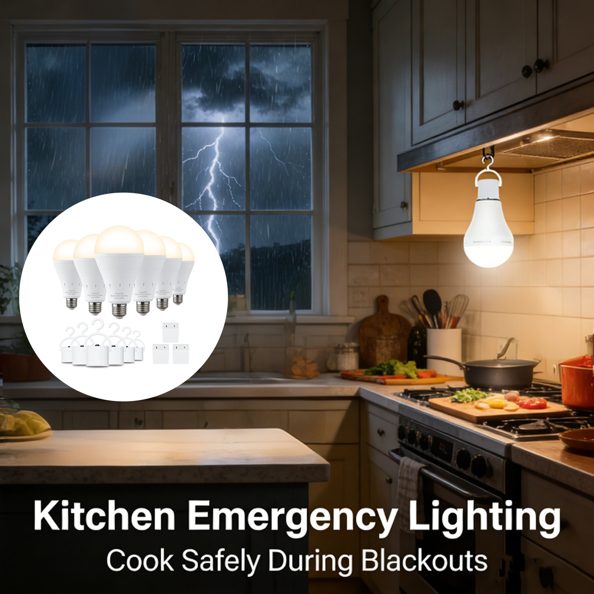 3-Pack / 6-Pack Rechargeable Emergency Light Bulbs 💡