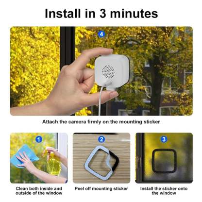 👁️ 2K Ultra-HD Smart Window Camera – See Day & Night with AI Color Night Vision