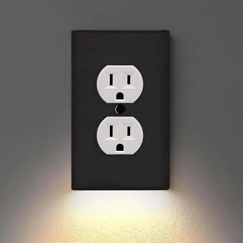 Outlet Cover with Integrated LED Night Light