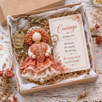 🪽 Faith Guardian DIY Keychain Kit | Handmade Scripture Charm, Inspirational Bible Card & Gift Box Included 💕
