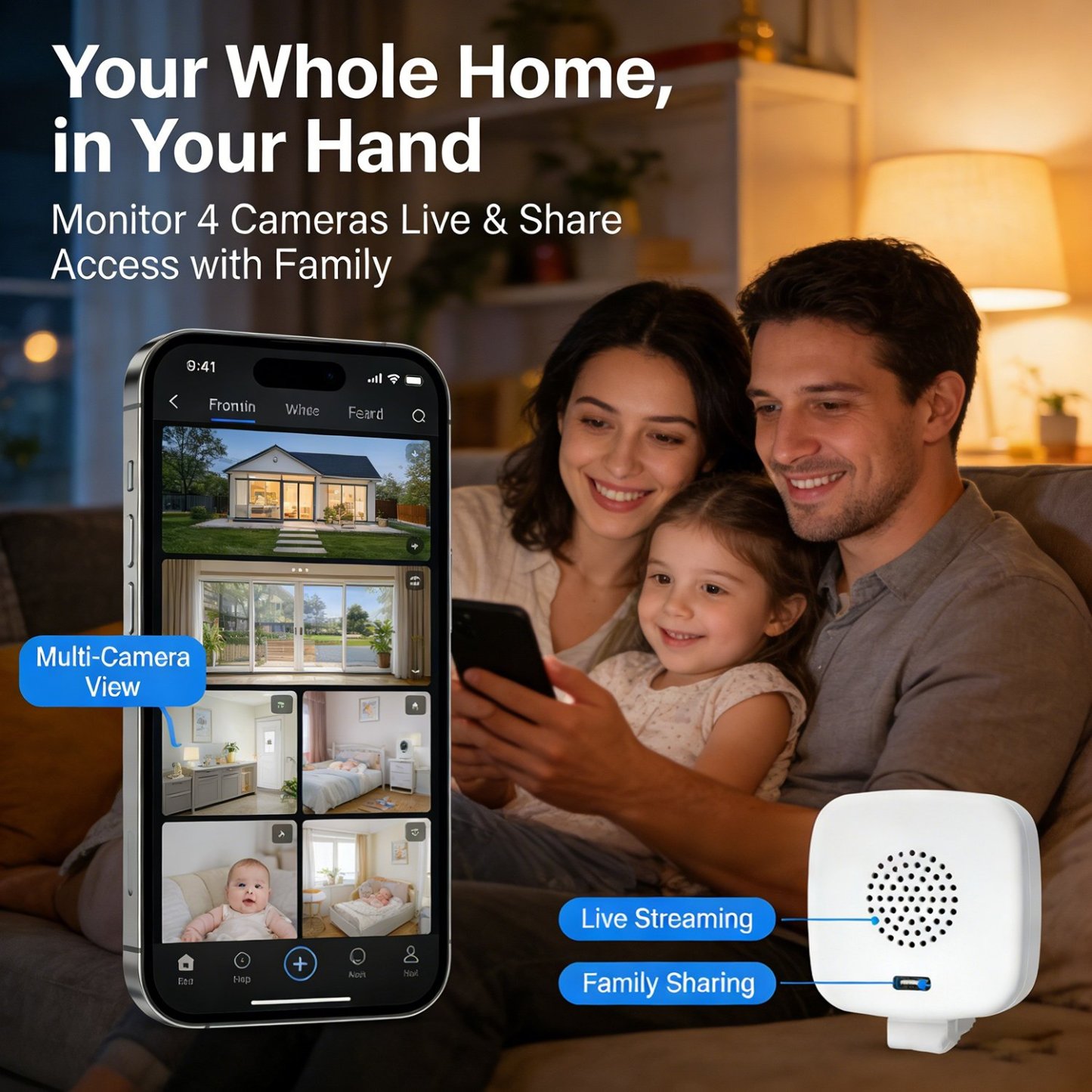 👁️ 2K Ultra-HD Smart Window Camera – See Day & Night with AI Color Night Vision