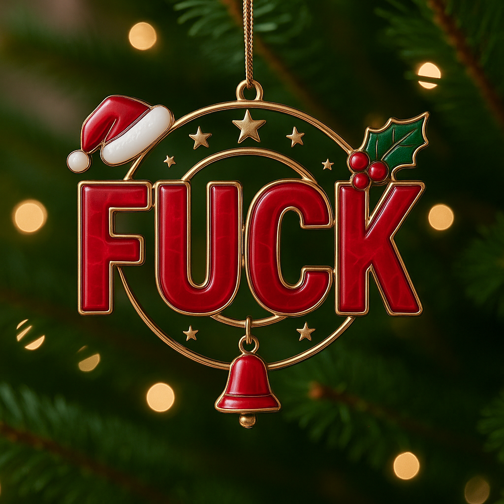 Funny Christmas Ornament Collection – Bold Holiday Humor, Perfect for Laughs & Parties
