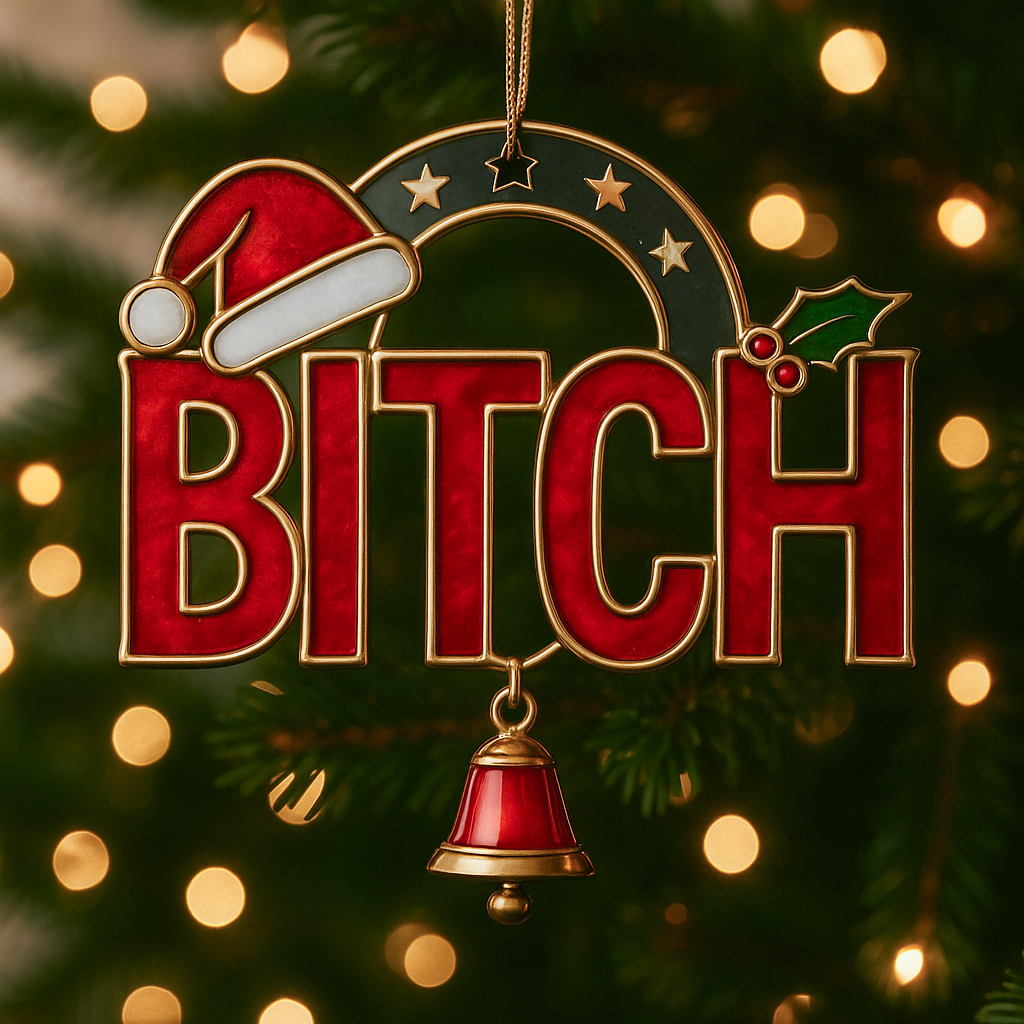 Funny Christmas Ornament Collection – Bold Holiday Humor, Perfect for Laughs & Parties