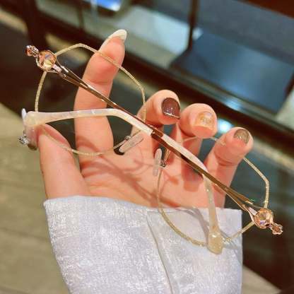 WOMEN'S DIAMOND RIMLESS ANTI-BLUE LIGHT PRESBYOPIA GLASSES