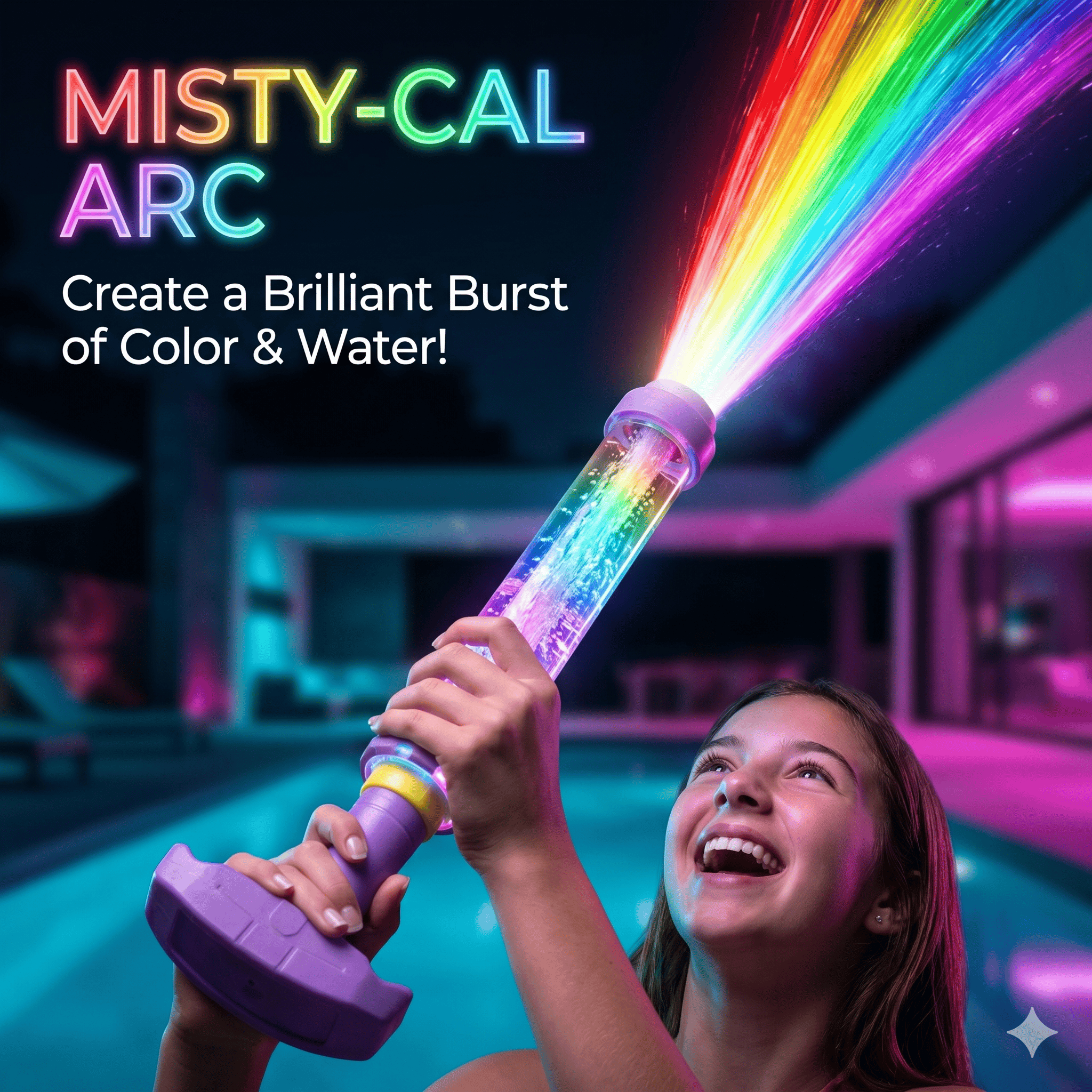 🌈 Glowing Rainbow LED Water Blaster | Summer Fun That Pops Like Magic! ✨