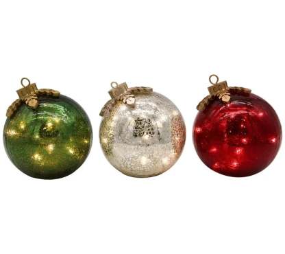 🎅Glass Tabletop Christmas Ornaments[3ct]🔔🎁