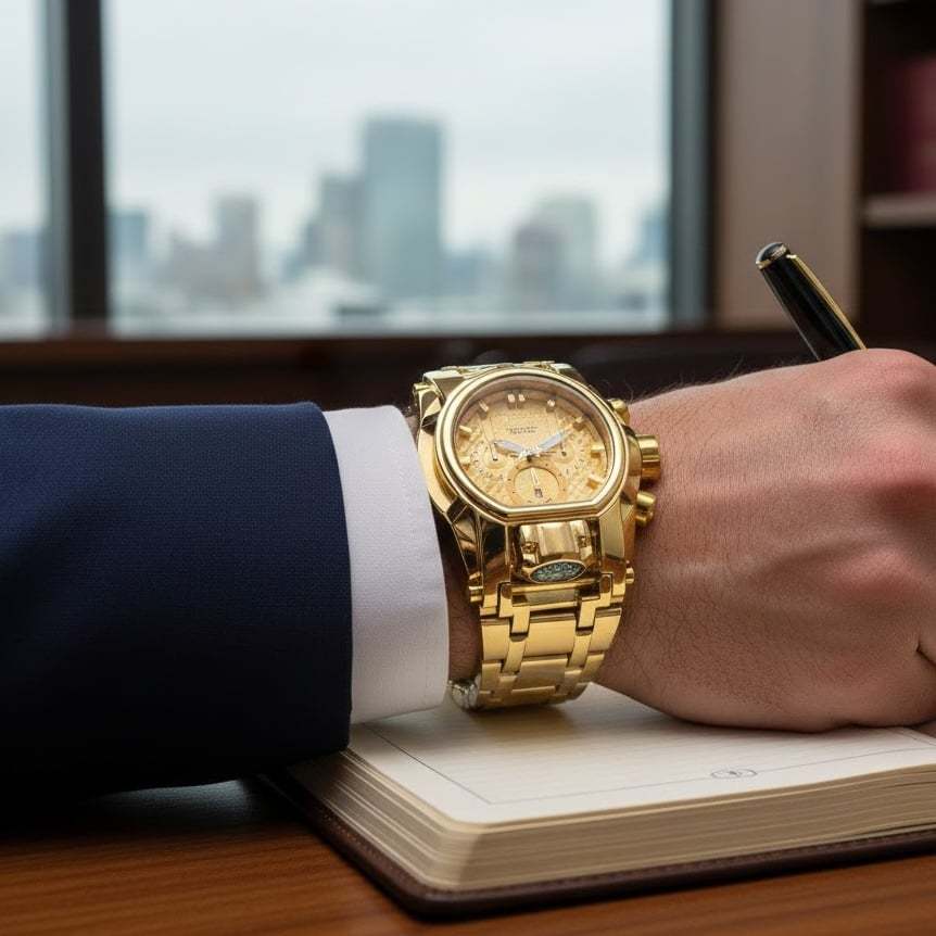 Large dial compass sports watch