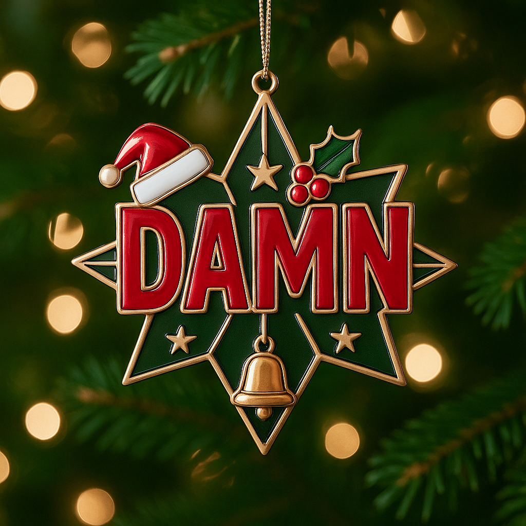 Funny Christmas Ornament Collection – Bold Holiday Humor, Perfect for Laughs & Parties