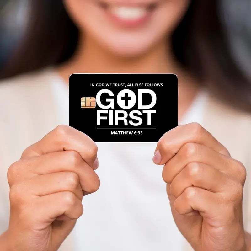 🔥Last Day 49% OFF - 💳✝️ Faith & Patriot Card Sticker Set – Inspirational Credit Card Stickers with Cross & Scripture Designs