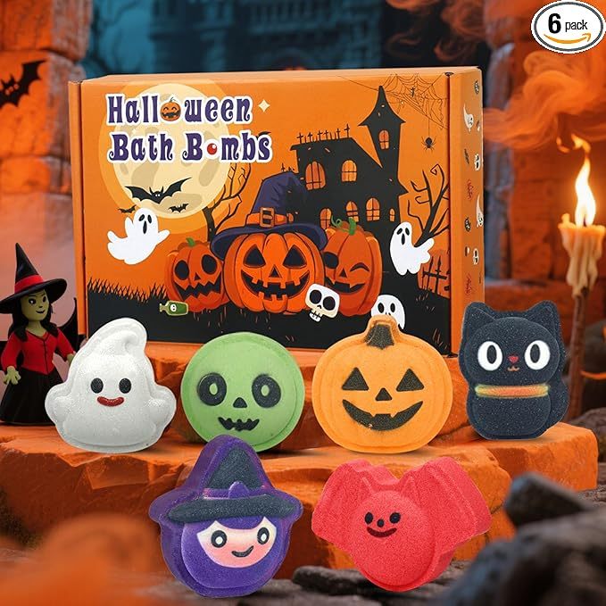 🎃Halloween Bath Bomb Gift Set - 6-Piece Scary Cute Kids Bath Bomb Gif