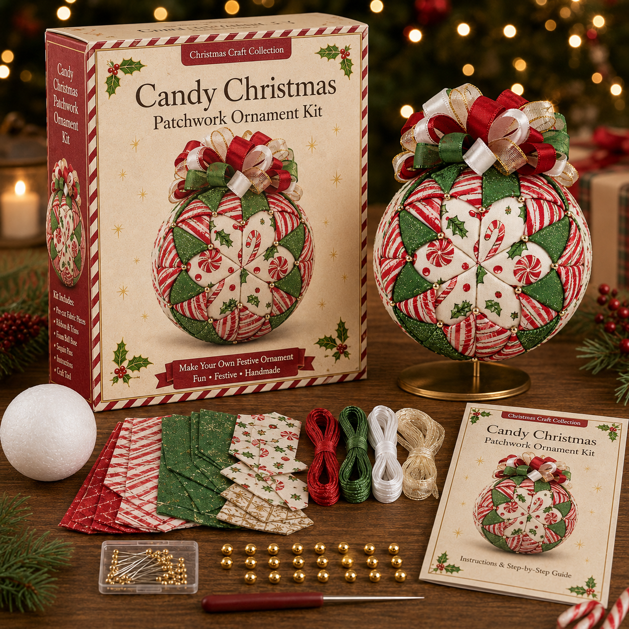 DIY Christmas Patchwork Ornament Kit