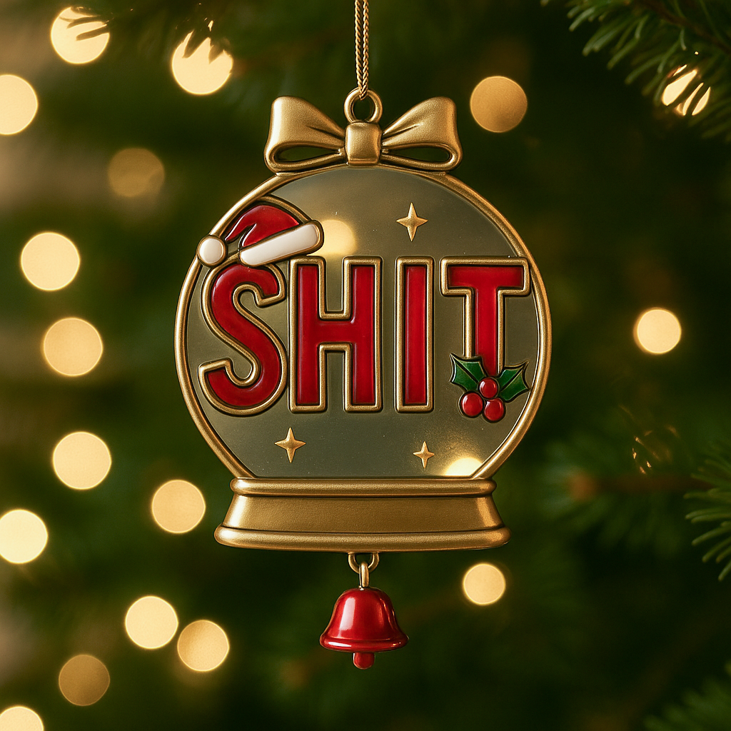 Funny Christmas Ornament Collection – Bold Holiday Humor, Perfect for Laughs & Parties