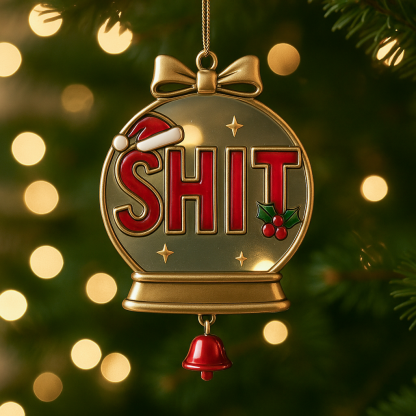 Funny Christmas Ornament Collection – Bold Holiday Humor, Perfect for Laughs & Parties