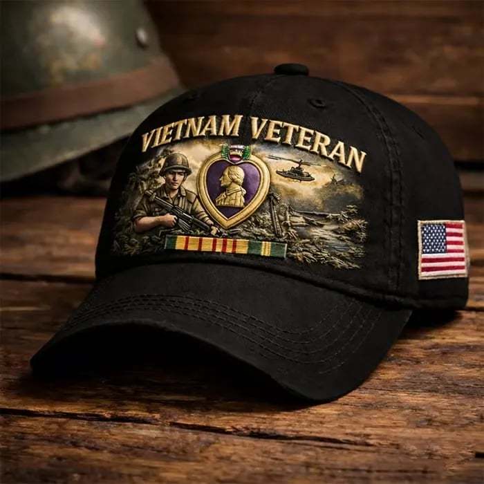 ✨Crafted by Hand Embroidery-Vietnam Veteran Commemorative Cap(✝️Keep Their Memory Alive)
