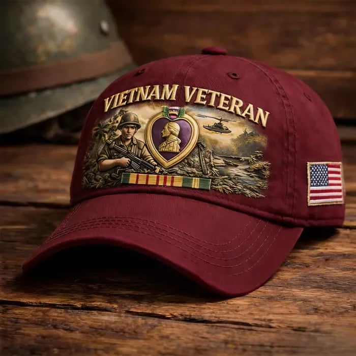 ✨Crafted by Hand Embroidery-Vietnam Veteran Commemorative Cap(✝️Keep Their Memory Alive)
