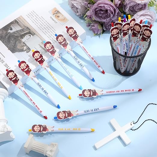 ✝️Mini Jesus Figures Pen Bible Verse Ballpoint Pen