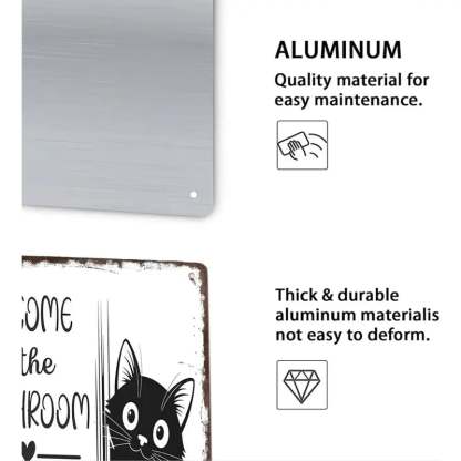 Vintage Black & White Cat Wall Art