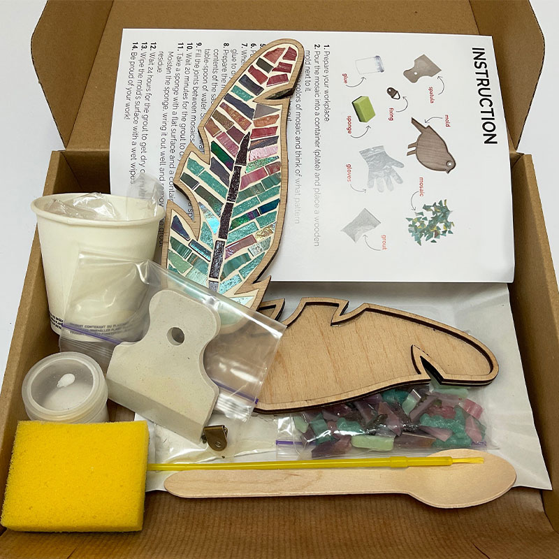DIY Mosaic Feather Kit