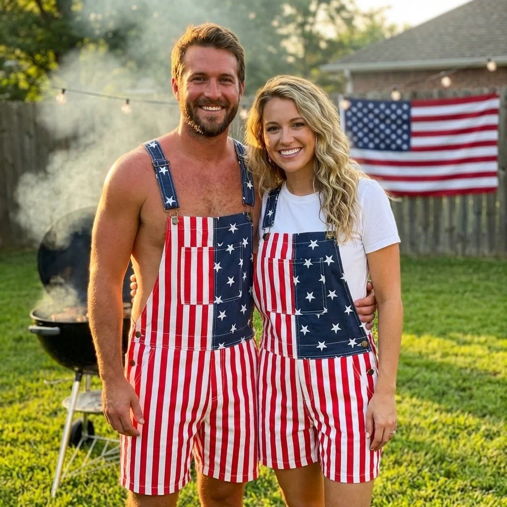 American Flag Overalls — Celebrate 250 Years of Freedom🎉