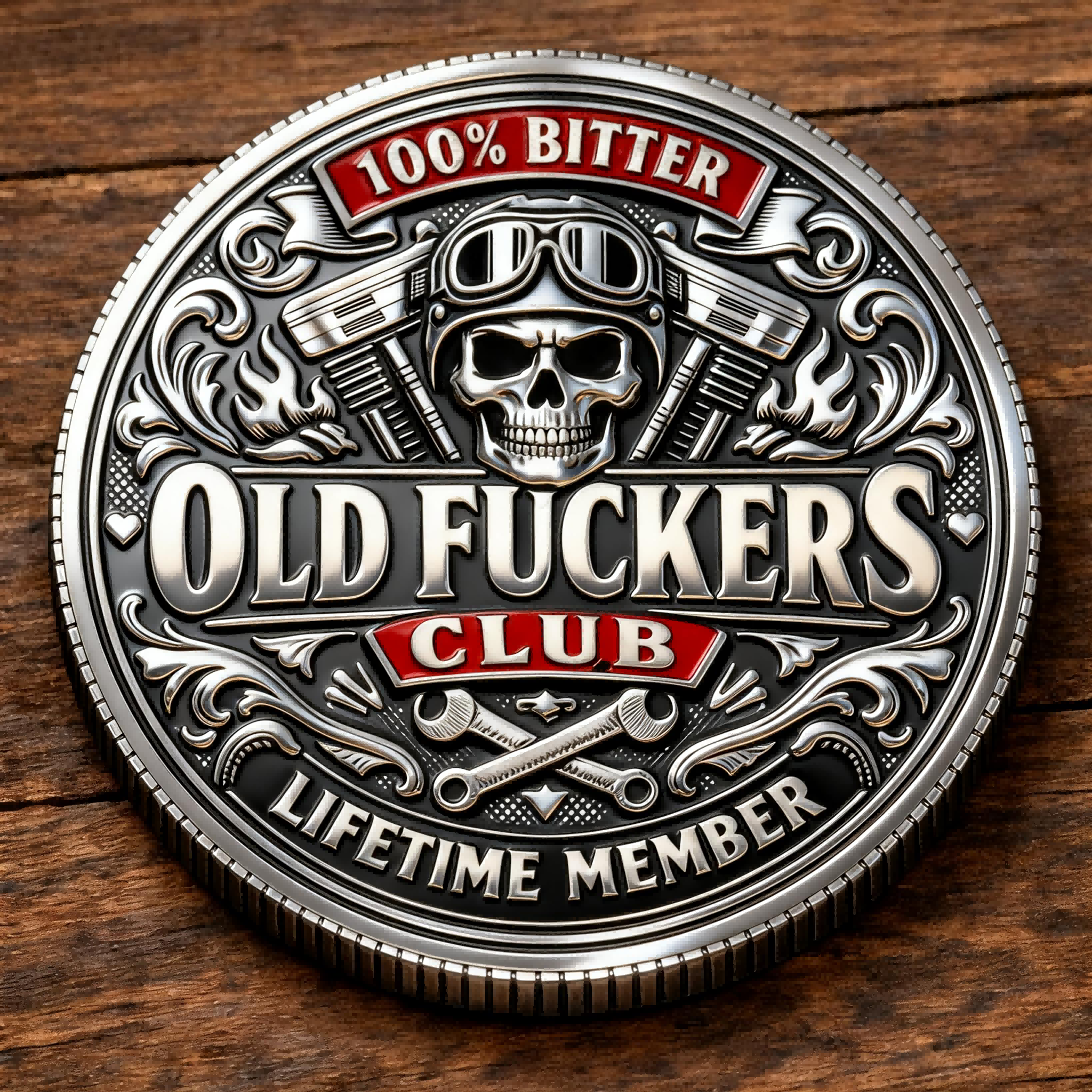 🏆Flash Sale 60% OFF -🪙 OLD FUCKERS CLUB — “I’M OLD SCHOOL” Commemorative Coin