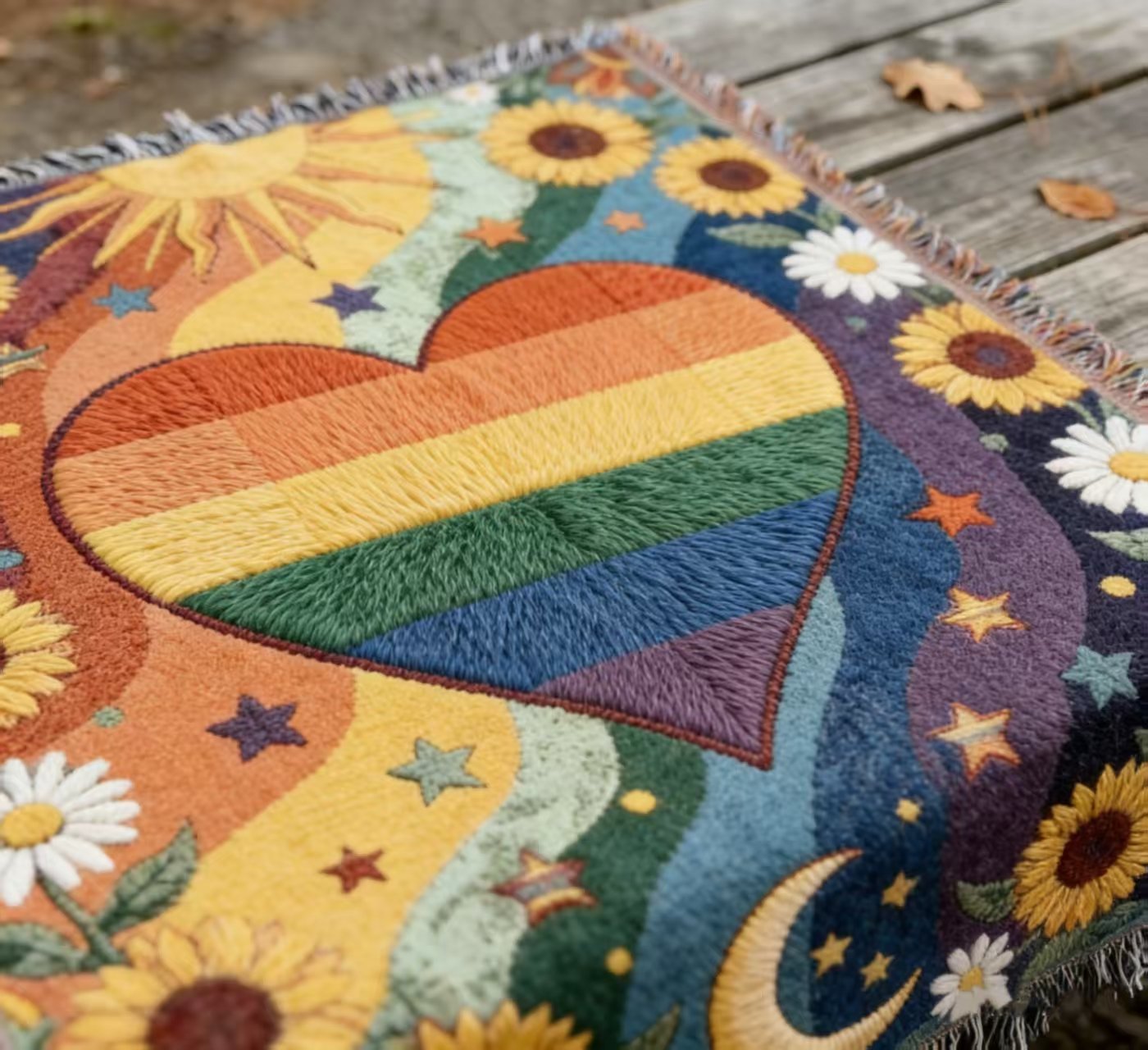 🏳️‍🌈Handmade Woven Pride Blanket | For Belonging, Visibility & Unapologetic Self-Expression