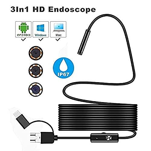 🔎 Plug-and-play endoscope camera – Compatible with Android、Windows、Mac(not applicable to Apple systems)