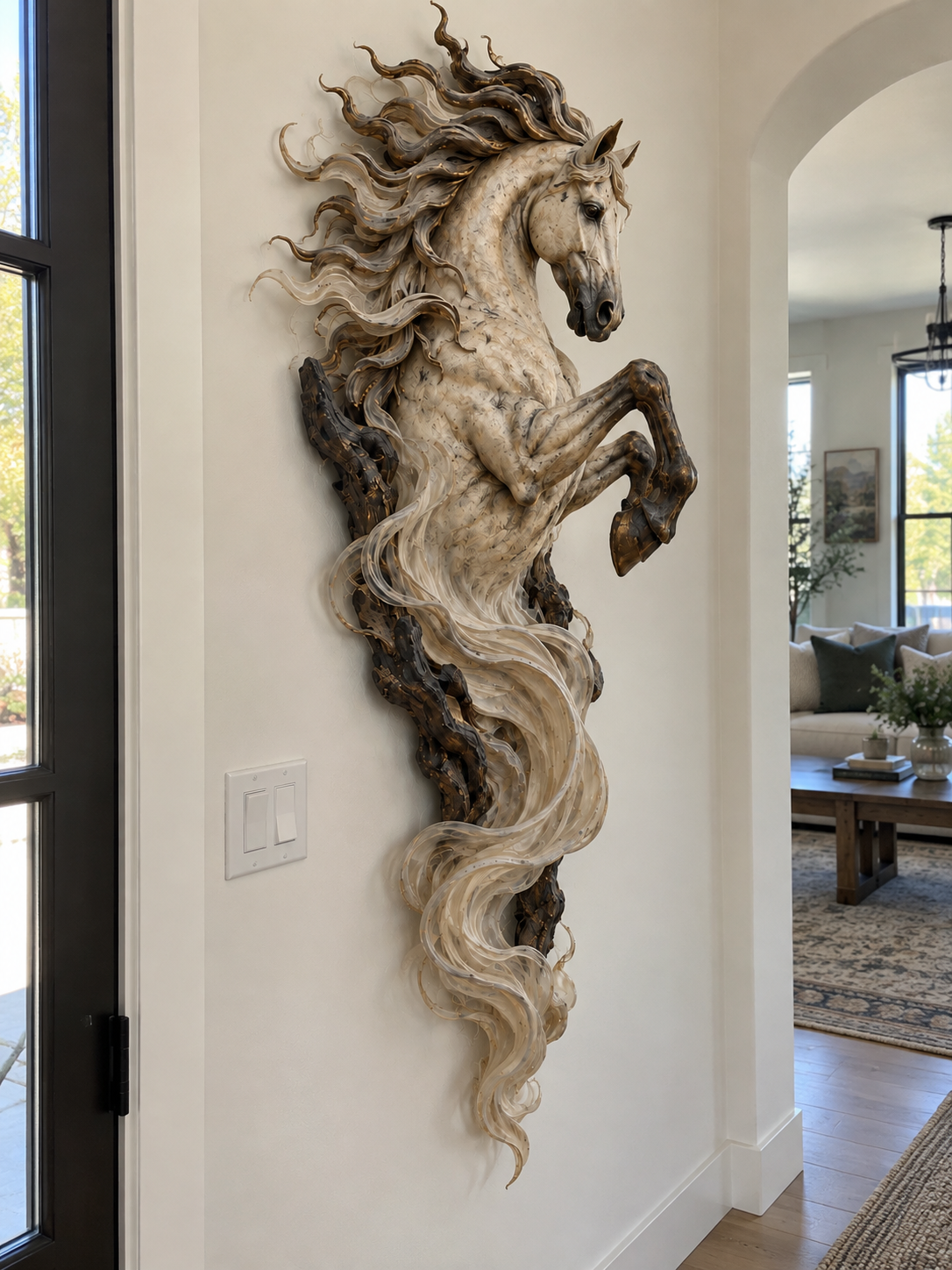 Celestial Flame Unicorn statement wall decor