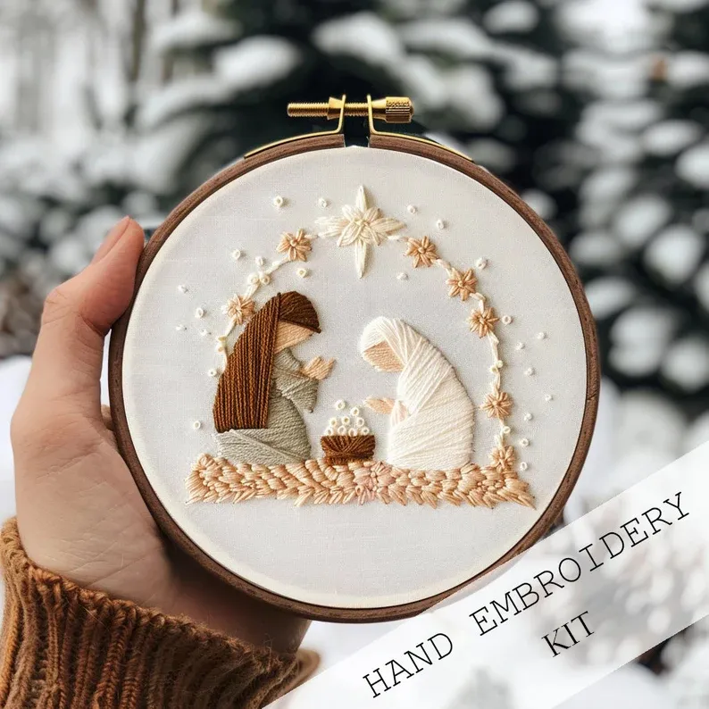 Nativity Scene Embroidery Suits