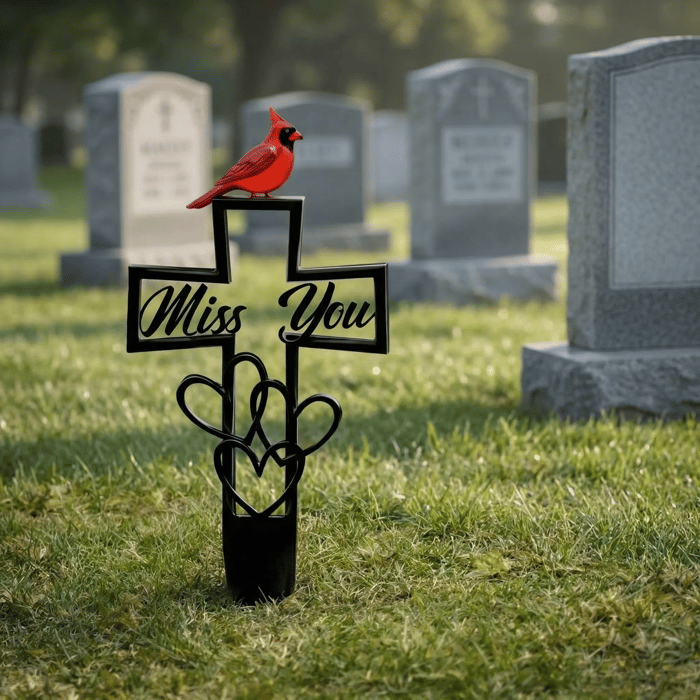 🐦💖Metal Cemetery Memorial Plaque for Remembrance✝️