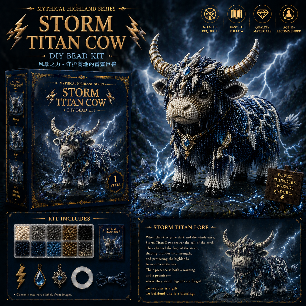 🐮 Mythical Highland Series™ DIY Bead Kit Collection