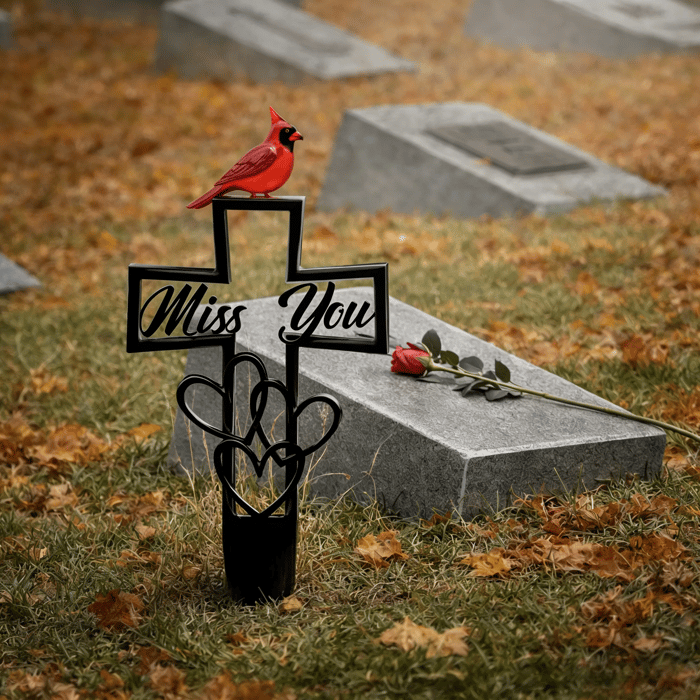 🐦💖Metal Cemetery Memorial Plaque for Remembrance✝️