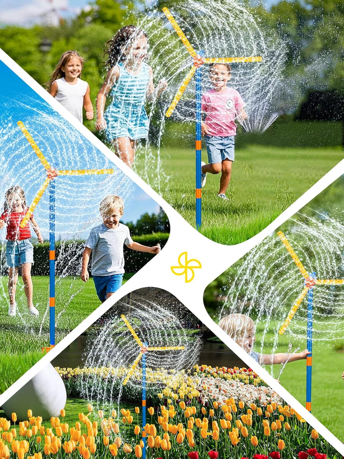 57" Giant Windmill Sprinkler – The Ultimate Backyard Water Park for Kids & Pets