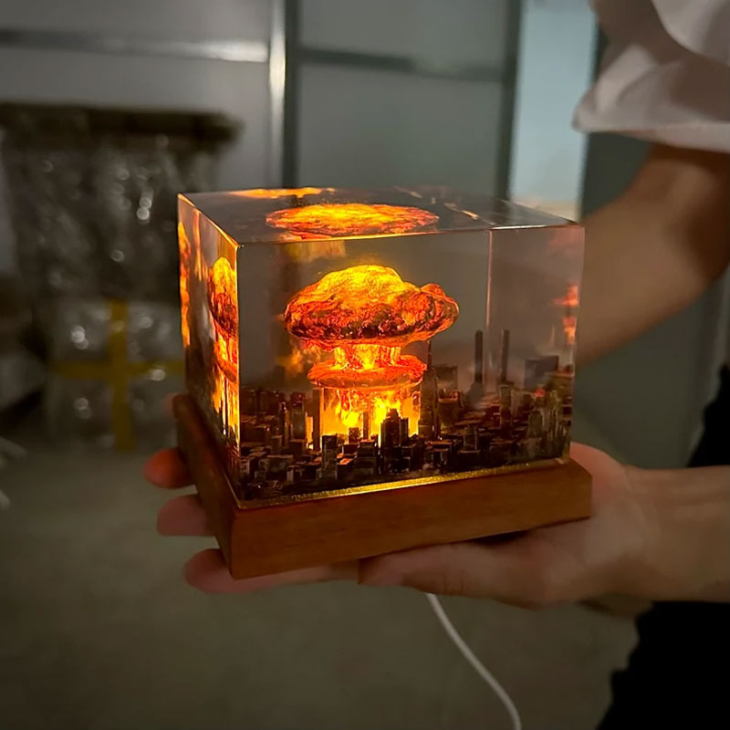 Explosion Bomb Resin Lamp
