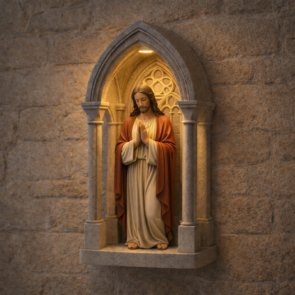 ✨ Jesus/Virgin Mary Prayer Wall Lamp
