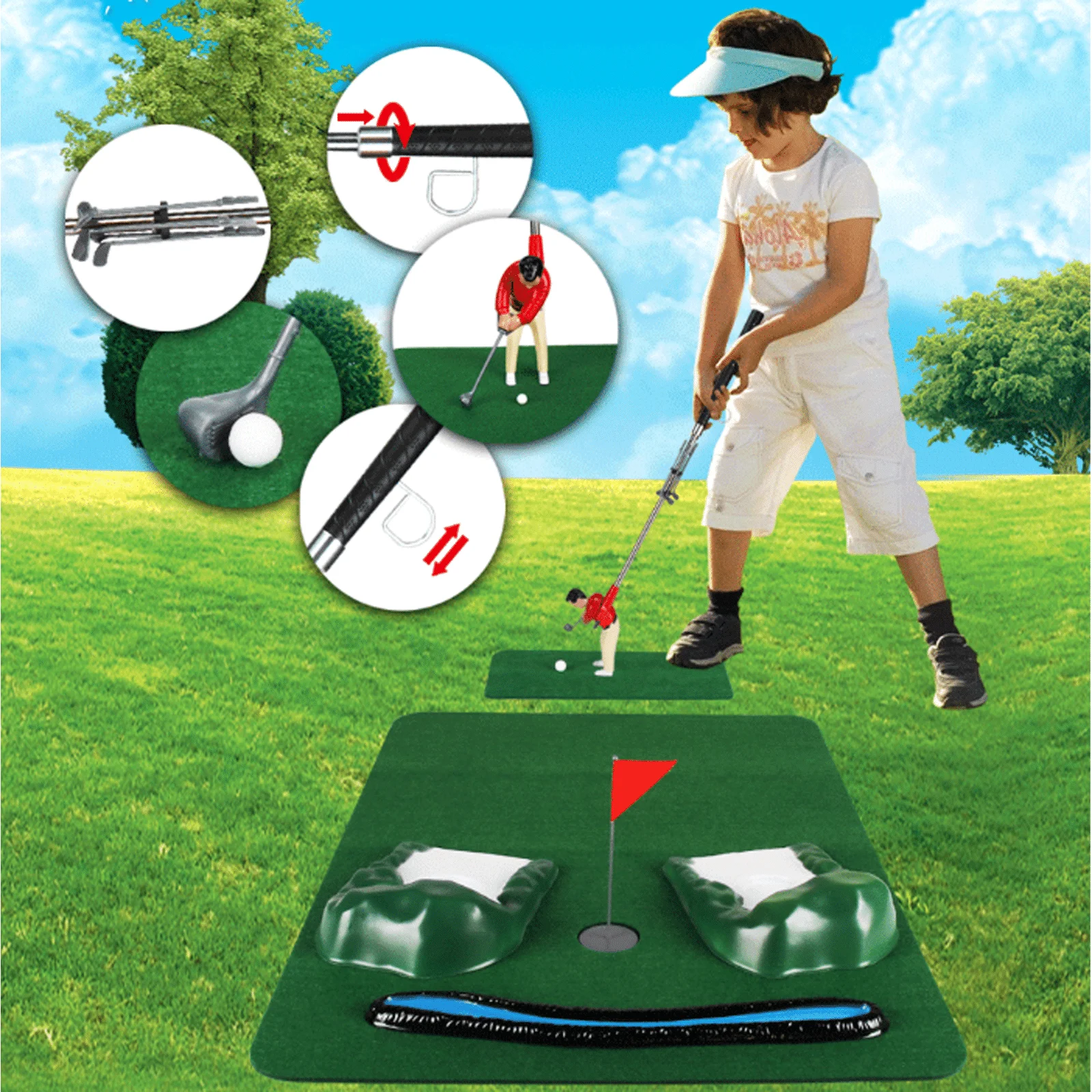 Visual Adjustment Mini Golf Toy Set for Kids | Indoor Sports Toy for Hand Skill Training ⛳️