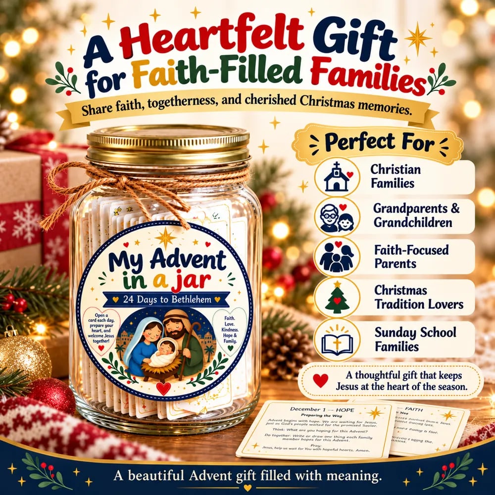 Gift idea for Christian families, grandparents and Sunday school families