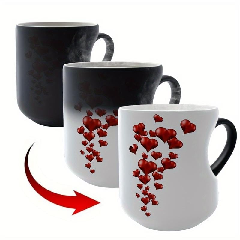 Heart-Shaped Color Changing Magic Ceramic Mug