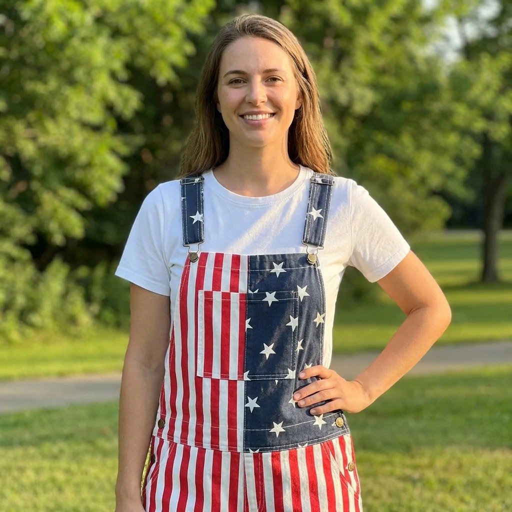 American Flag Overalls — Celebrate 250 Years of Freedom🎉