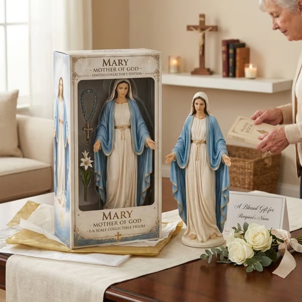 ✝️ LIMITED EDITION: Handcrafted Virgin Mary Collectible – A Sacred Keepsake of Faith & Grace